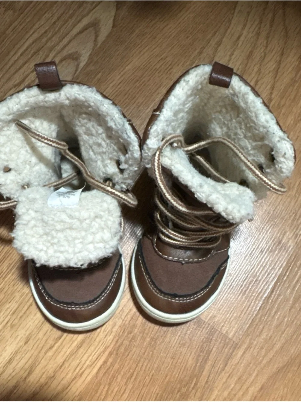 Kids Brown Faux-Fur Lined Winter Boots